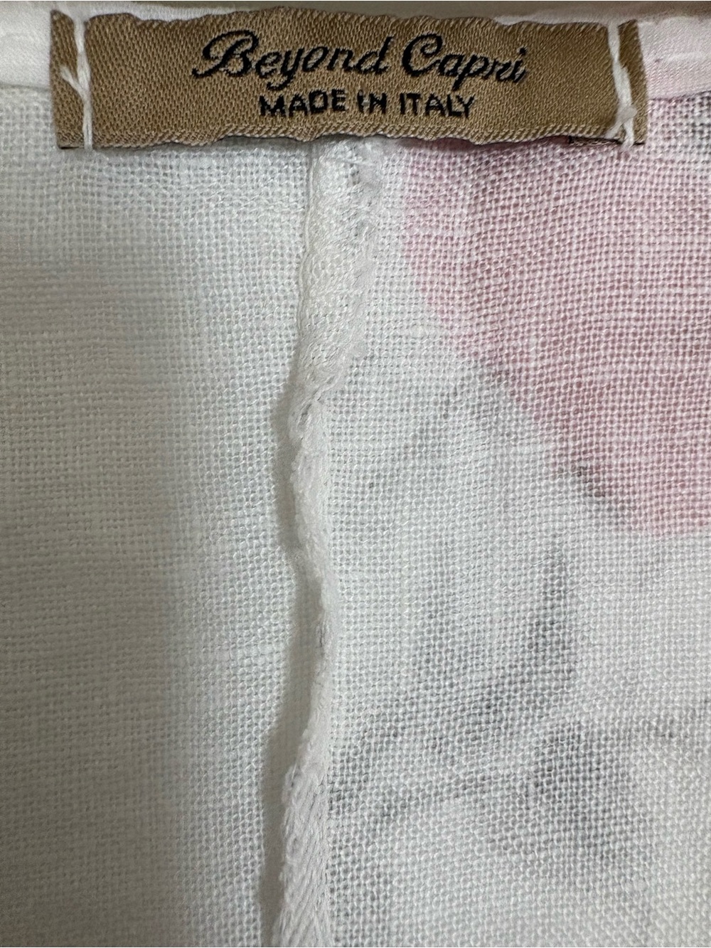 Floral Sleeveless Linen Dress in Light Pink by - Picture 5 of 10